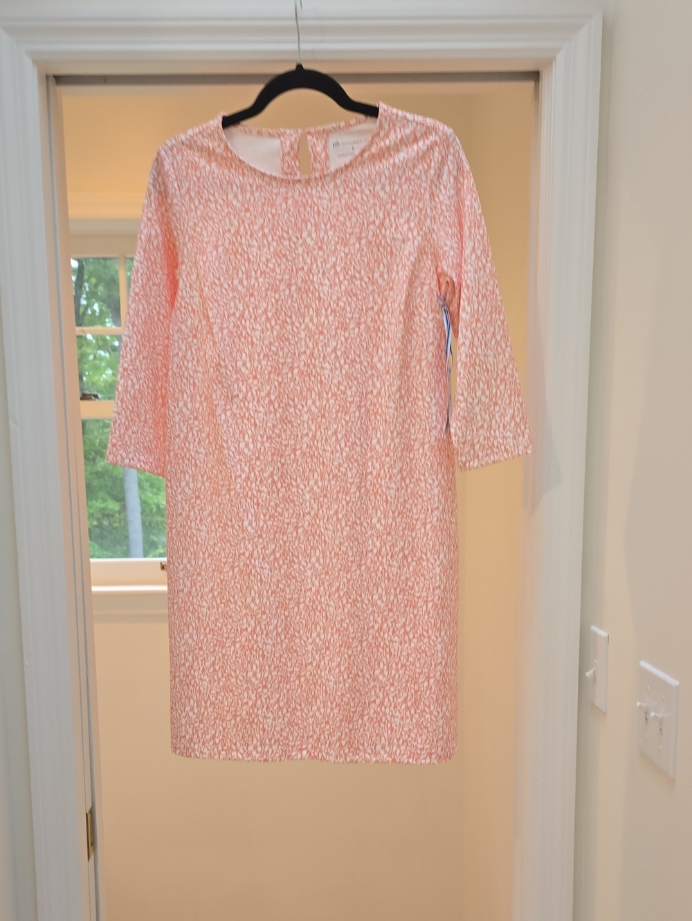 Southern Tide Coral Pink Printed Shift Dress